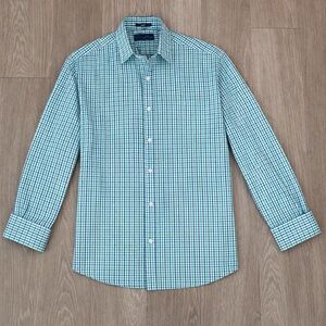 Men's Green Checkered Casual Button Down Shirt